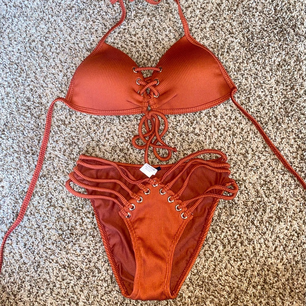 Fashion nova orange bathing suit